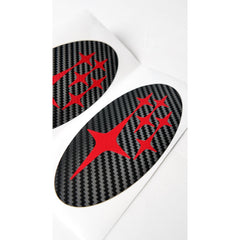 DTC Carbon Fiber Front and Rear Emblem Overlay Pair Subaru BRZ 2022-2026