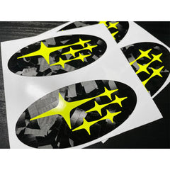 DTC Carbon Fiber Front and Rear Emblem Overlay Pair Subaru Legacy 2015-2018
