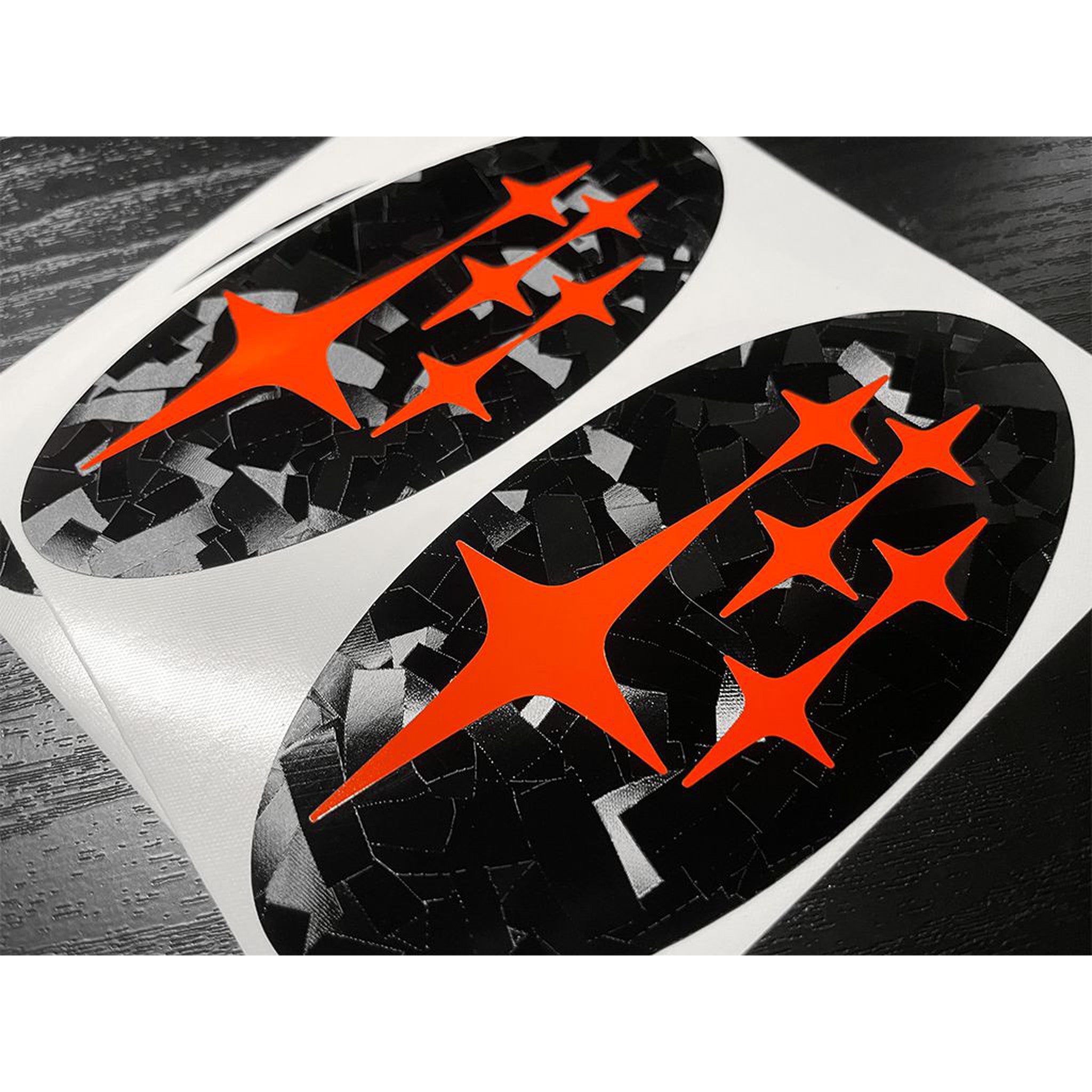 DTC Carbon Fiber Front and Rear Emblem Overlay Pair Subaru Legacy 2015-2018