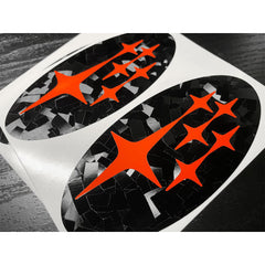 DTC Carbon Fiber Front and Rear Emblem Overlay Pair Subaru Legacy 2015-2018