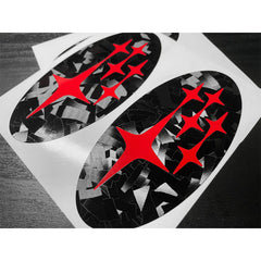 DTC Carbon Fiber Front and Rear Emblem Overlay Pair Subaru Legacy 2015-2018