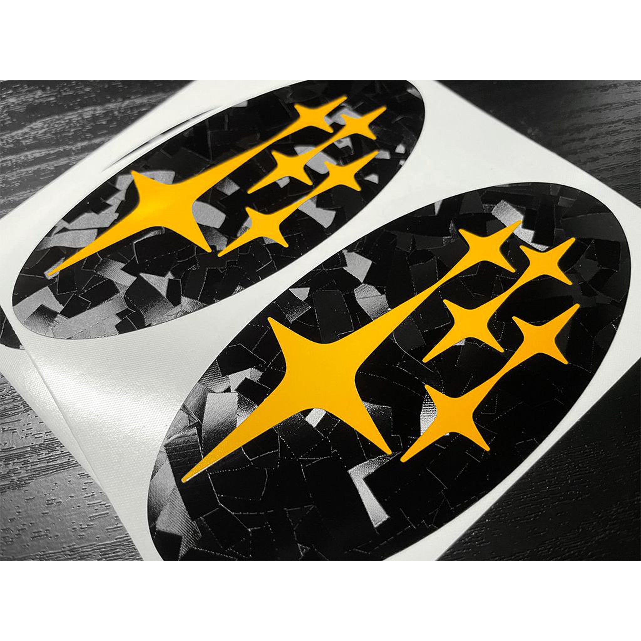 DTC Carbon Fiber Front and Rear Emblem Overlay Pair Subaru Legacy 2015-2018