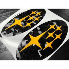 DTC Carbon Fiber Front and Rear Emblem Overlay Pair Subaru Legacy 2015-2018