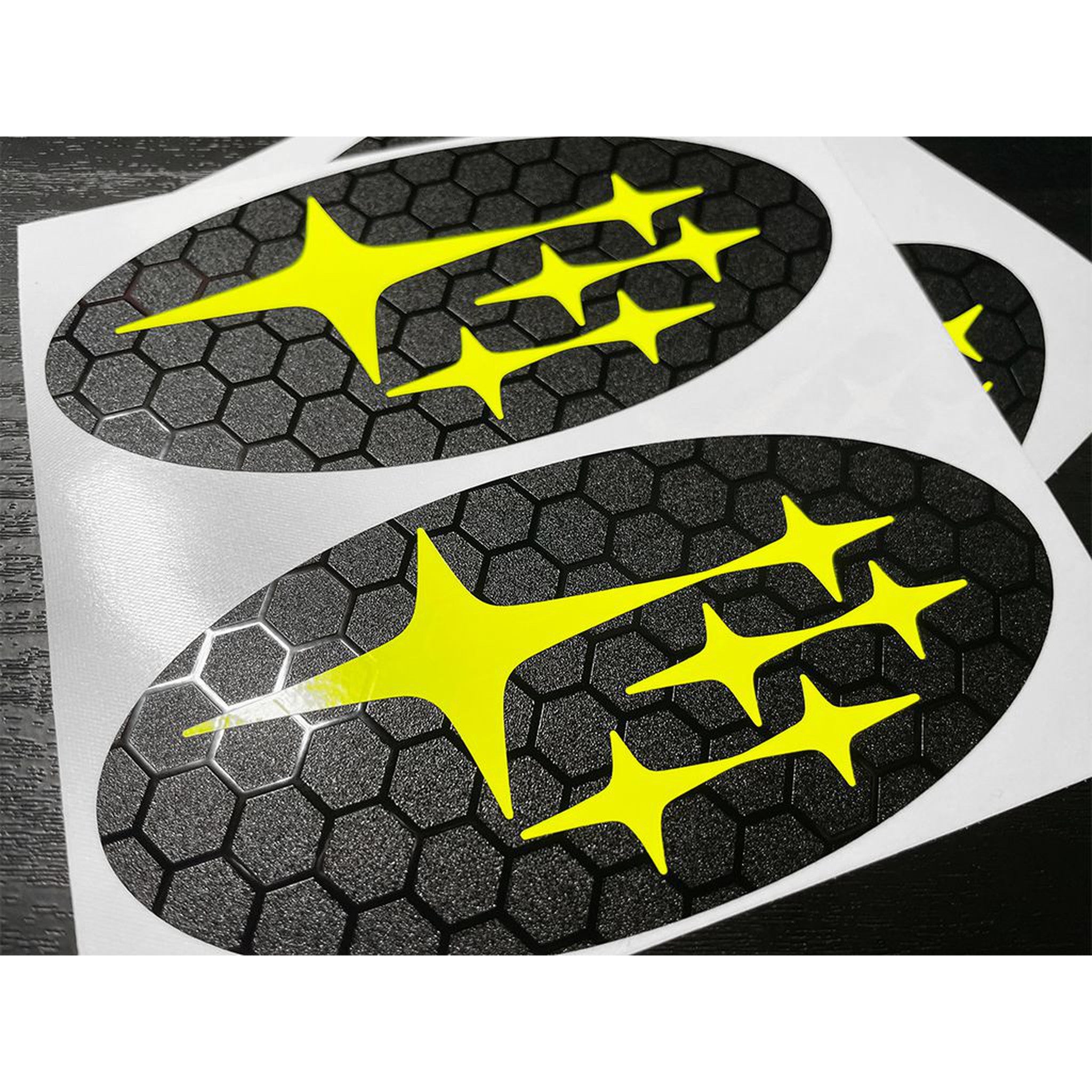 DTC Carbon Fiber Front and Rear Emblem Overlay Pair Subaru Legacy 2015-2018
