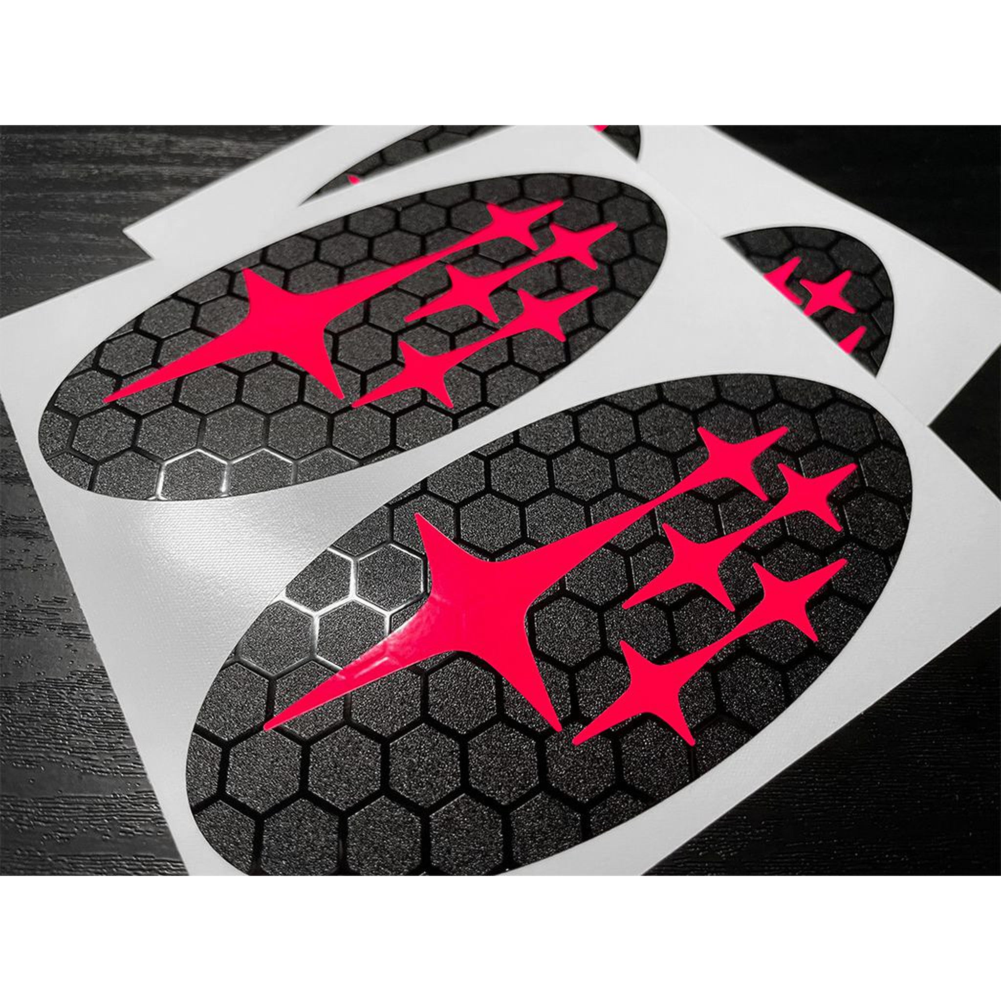 DTC Carbon Fiber Front and Rear Emblem Overlay Pair Subaru Legacy 2015-2018
