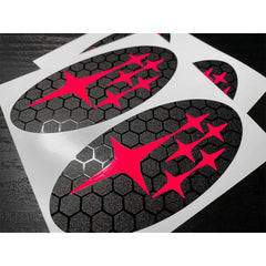 DTC Carbon Fiber Front and Rear Emblem Overlay Pair Subaru Legacy 2015-2018