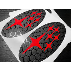 DTC Carbon Fiber Front and Rear Emblem Overlay Pair Subaru Legacy 2015-2018