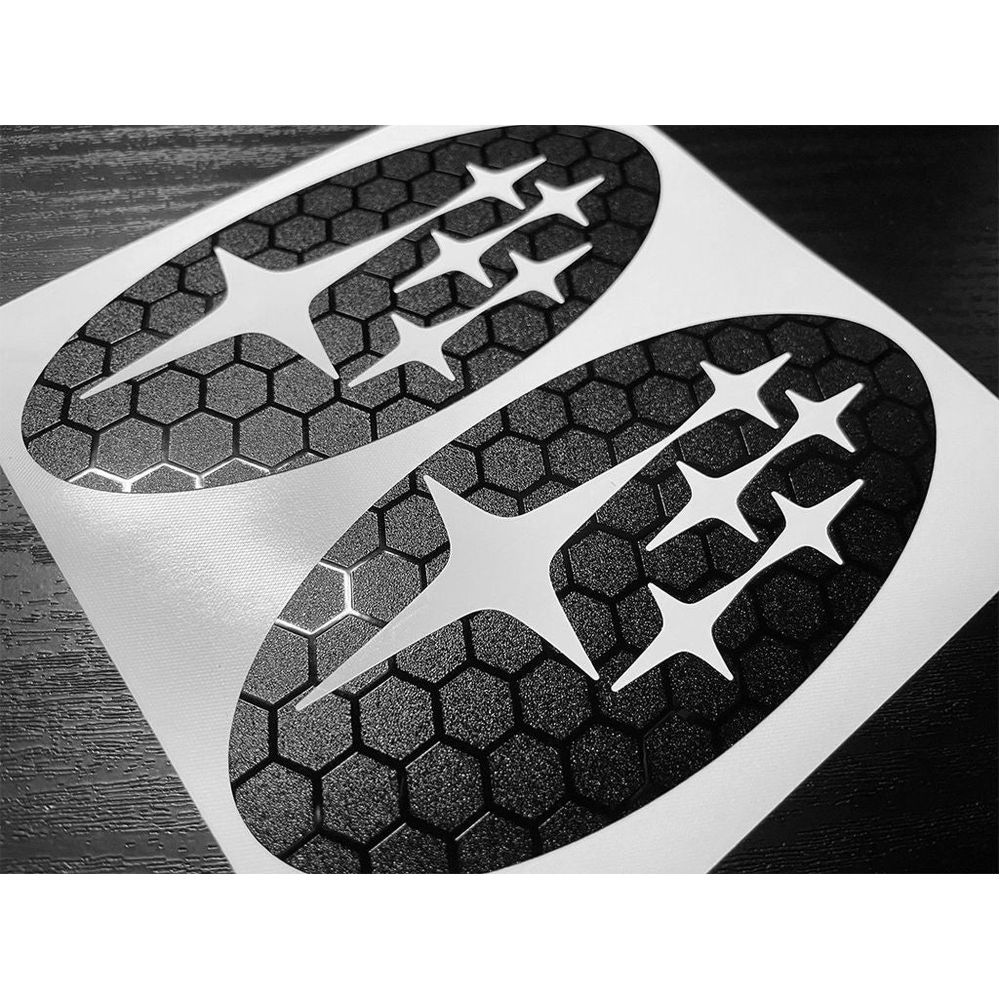 DTC Carbon Fiber Front and Rear Emblem Overlay Pair Subaru Legacy 2015-2018