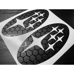 DTC Carbon Fiber Front and Rear Emblem Overlay Pair Subaru Legacy 2015-2018