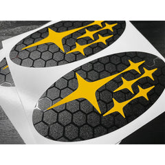 DTC Carbon Fiber Front and Rear Emblem Overlay Pair Subaru Legacy 2015-2018