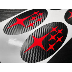 DTC Carbon Fiber Front and Rear Emblem Overlay Pair Subaru Legacy 2015-2018