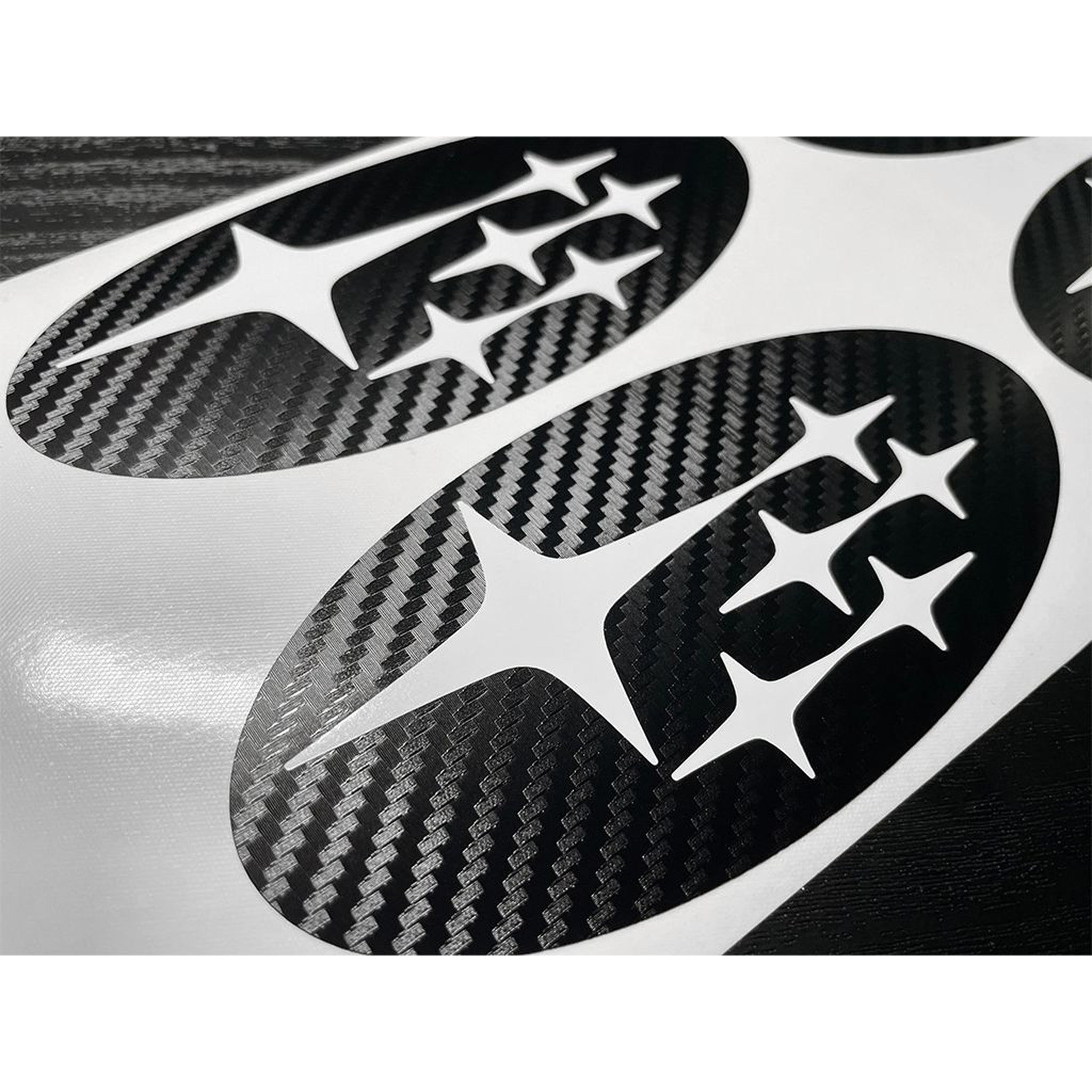 DTC Carbon Fiber Front and Rear Emblem Overlay Pair Subaru Legacy 2015-2018