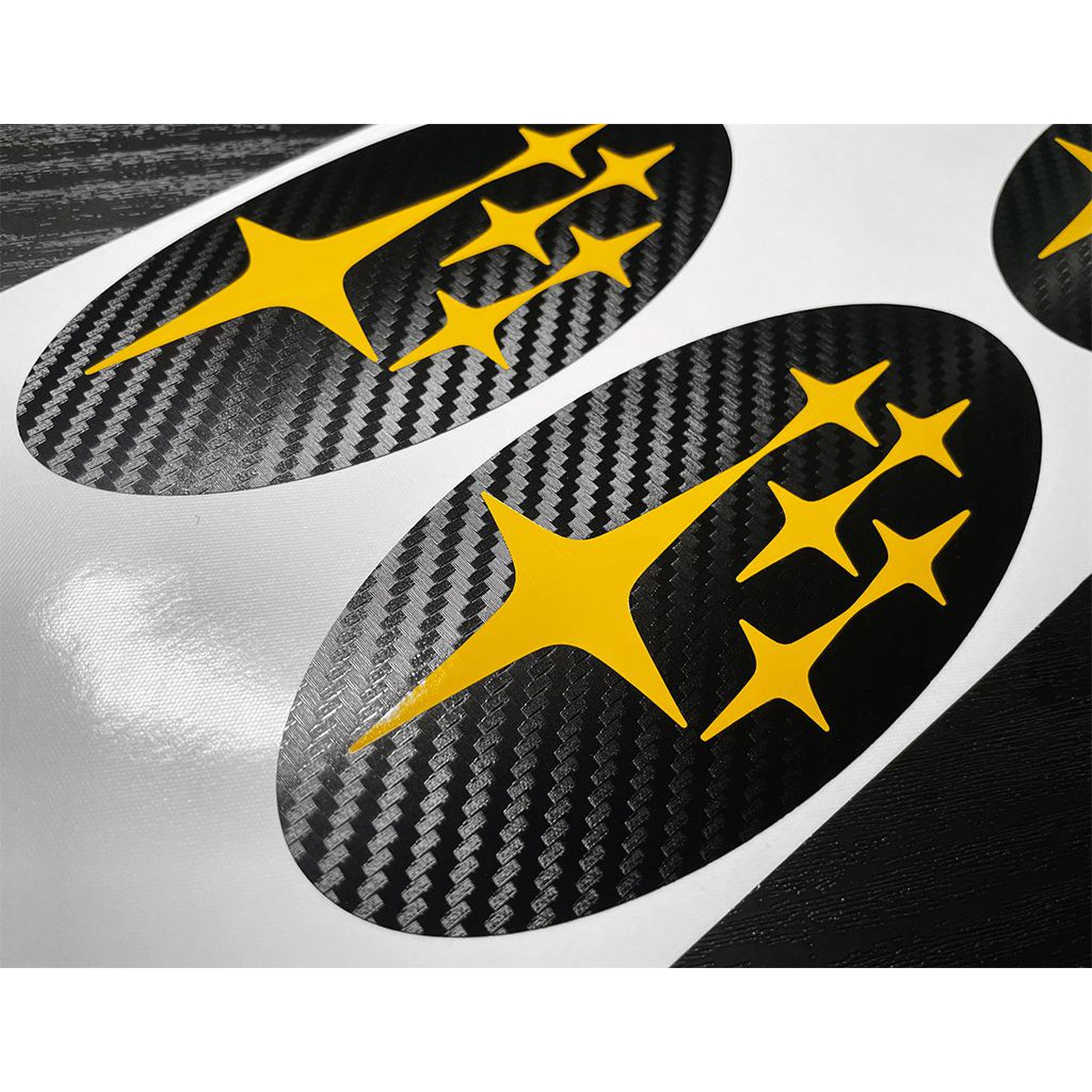 DTC Carbon Fiber Front and Rear Emblem Overlay Pair Subaru Legacy 2015-2018