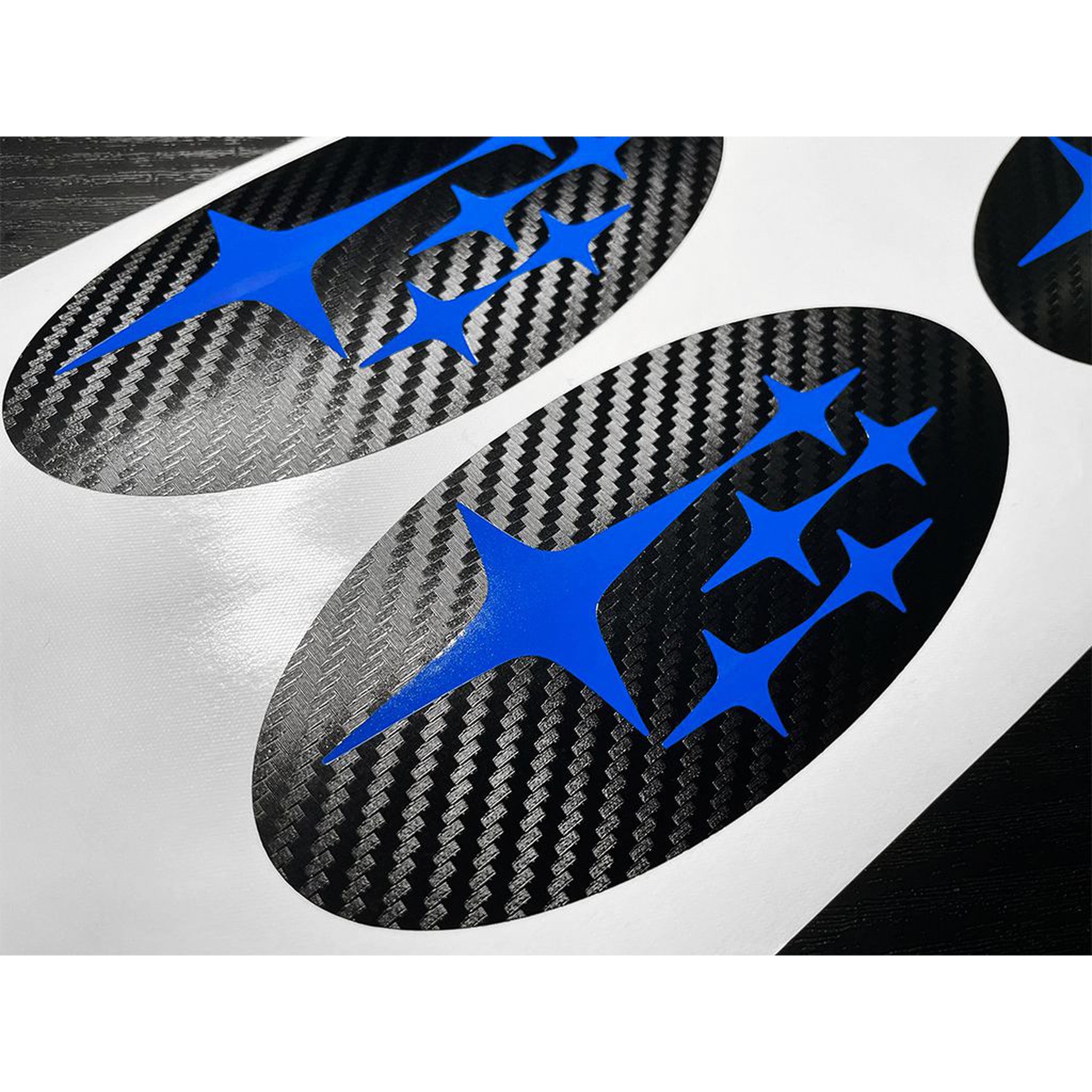 DTC Carbon Fiber Front and Rear Emblem Overlay Pair Subaru Legacy 2015-2018