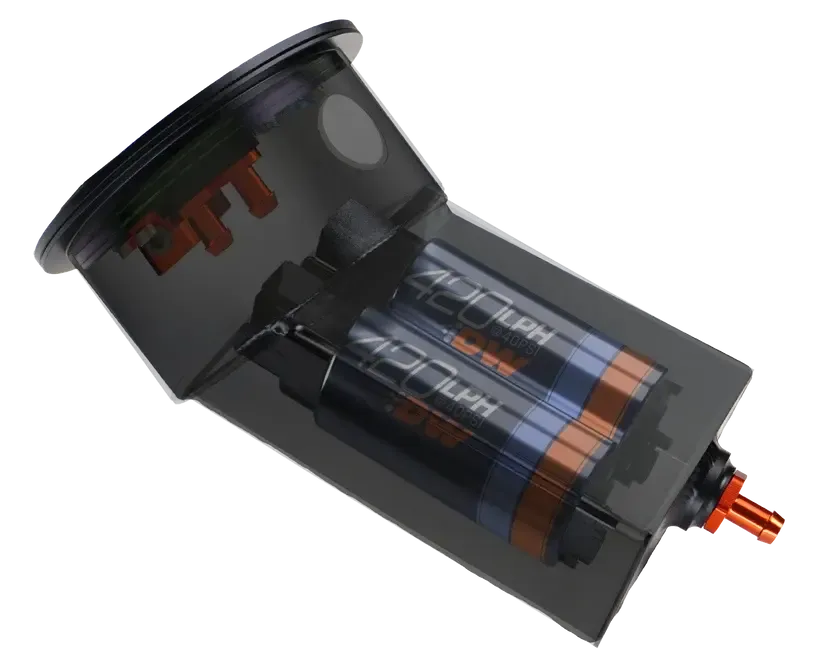 DeatschWerks X2 Surge Module with DW420 Pumps and Install Kit Nissan Skyline R33 / R34 1993-2002 | 9-421-7022