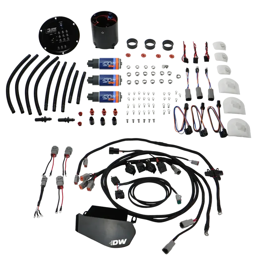 DeatschWerks X3 Triple Pump Module w/ DW430C Pumps and Plug and Play Harness Nissan GT-R 2009-2024 | 9-437-7021-PNP