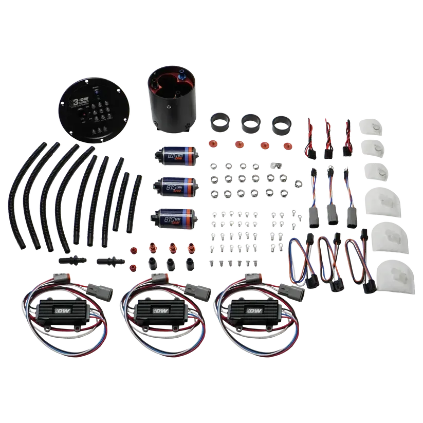 DeatschWerks X3 Triple Pump Module w/ Triple DW810 Pumps and Controllers Nissan GT-R 2009-2024 | 9-811-C105-7021