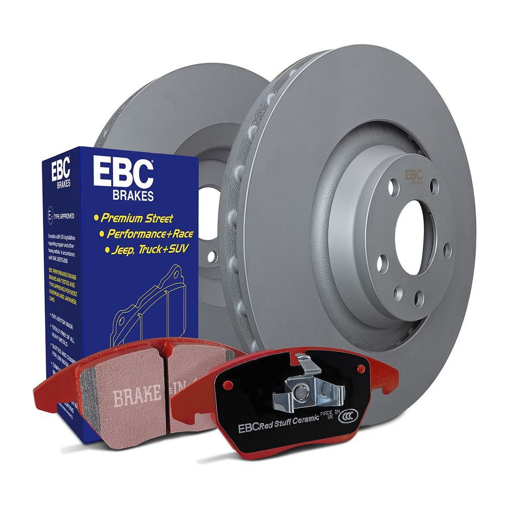 EBC Rear Premium Rotors & Redstuff Brake Pad Kit Honda Civic SI 2017-2020 | S12KR1594