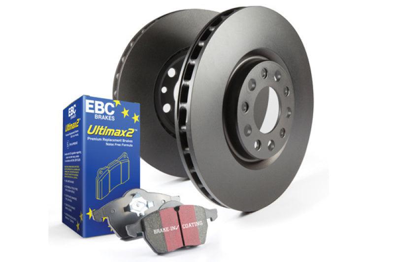 EBC S1 Ultimax2 Brake Pads and Gray RK Rotors Kit Rear Subaru WRX w/o Eyesight Tech 2015-2021 | S1KR1671