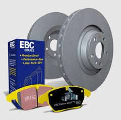 EBC S13 Yellowstuff Sport Brake Pads and Black RK Rotors Rear Kit Subaru WRX 2022-2026 | S13KR1860