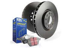 EBC S20 Ultimax Brake Pads and RK Brake Rotors Front / Rear Kit Subaru WRX w/o Eyesight Tech 2015-2021 | S20K1996
