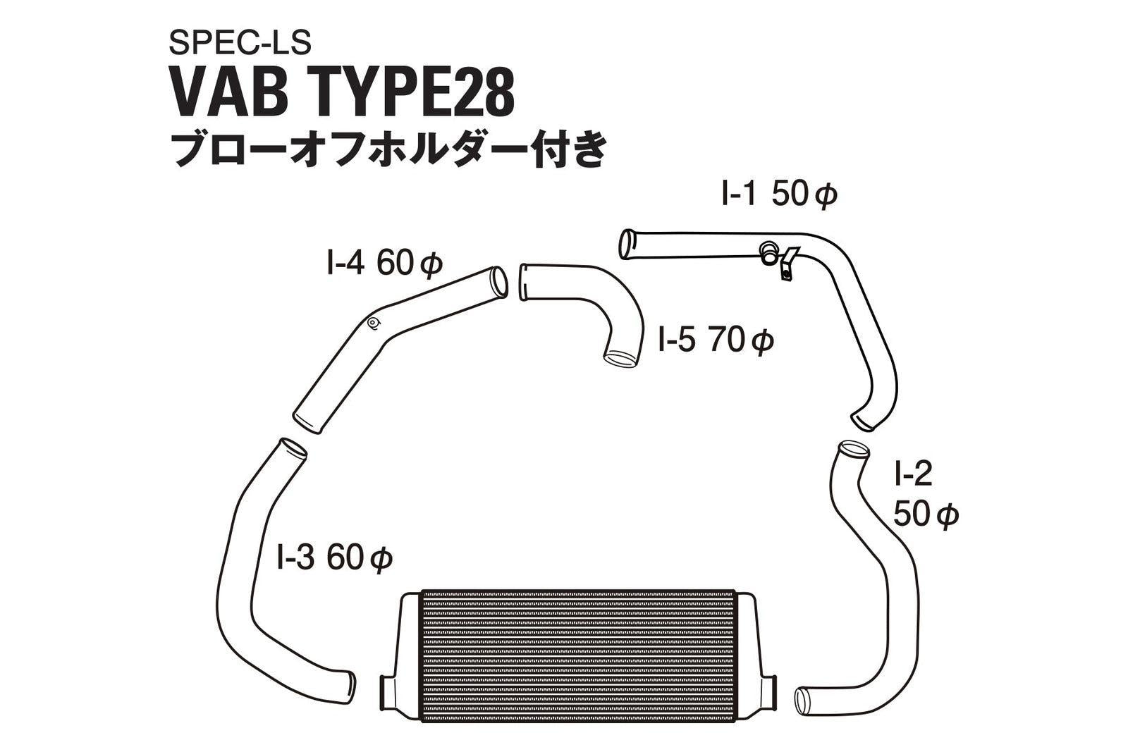 GReddy SPEC-LS Front Mount Intercooler Kit w/o BOV Subaru STI 2015-2021 | 12060414