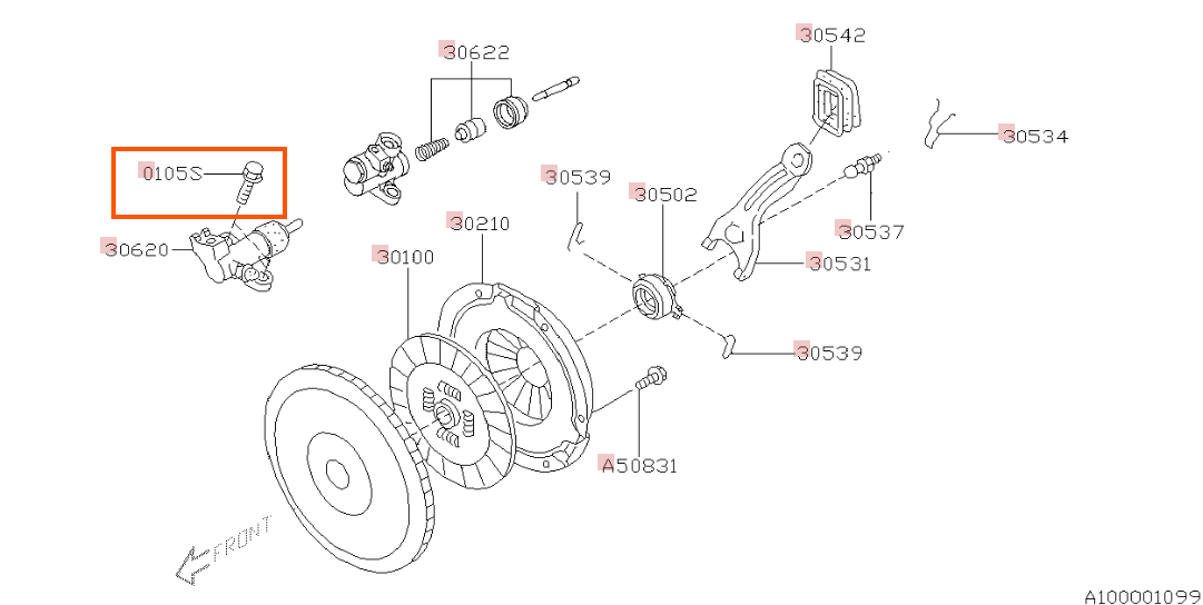 Genuine Subaru OEM Flange Bolt Subaru WRX / STI / Legacy / Outback / Impreza | 010510300