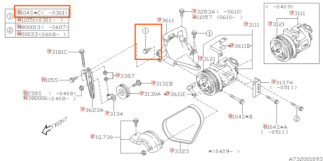 Genuine Subaru OEM Flange Bolt Subaru WRX / STI / Legacy / Outback / Impreza | 800110510