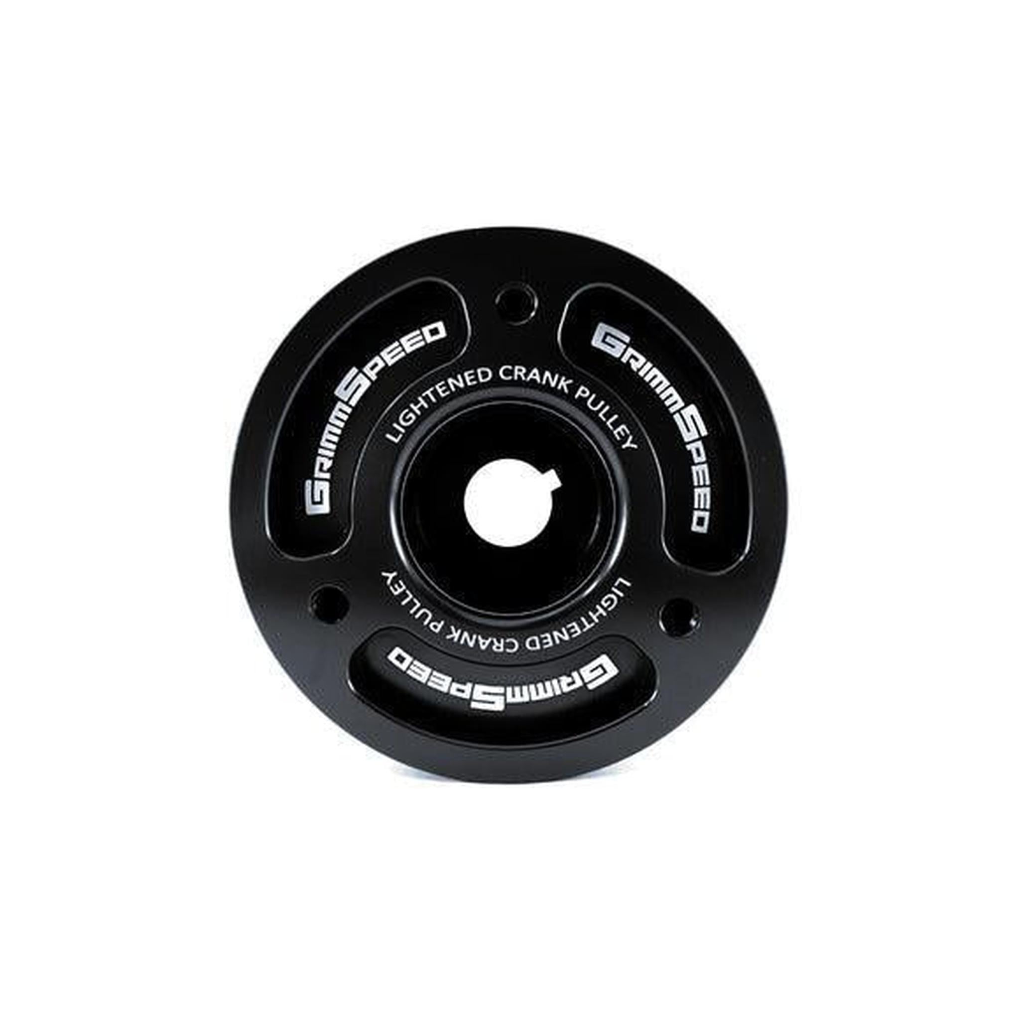 GrimmSpeed Black Lightweight Crank Pulley Subaru WRX 02-14 / STI 04-21 / Legacy GT 05-09 | 095015BK