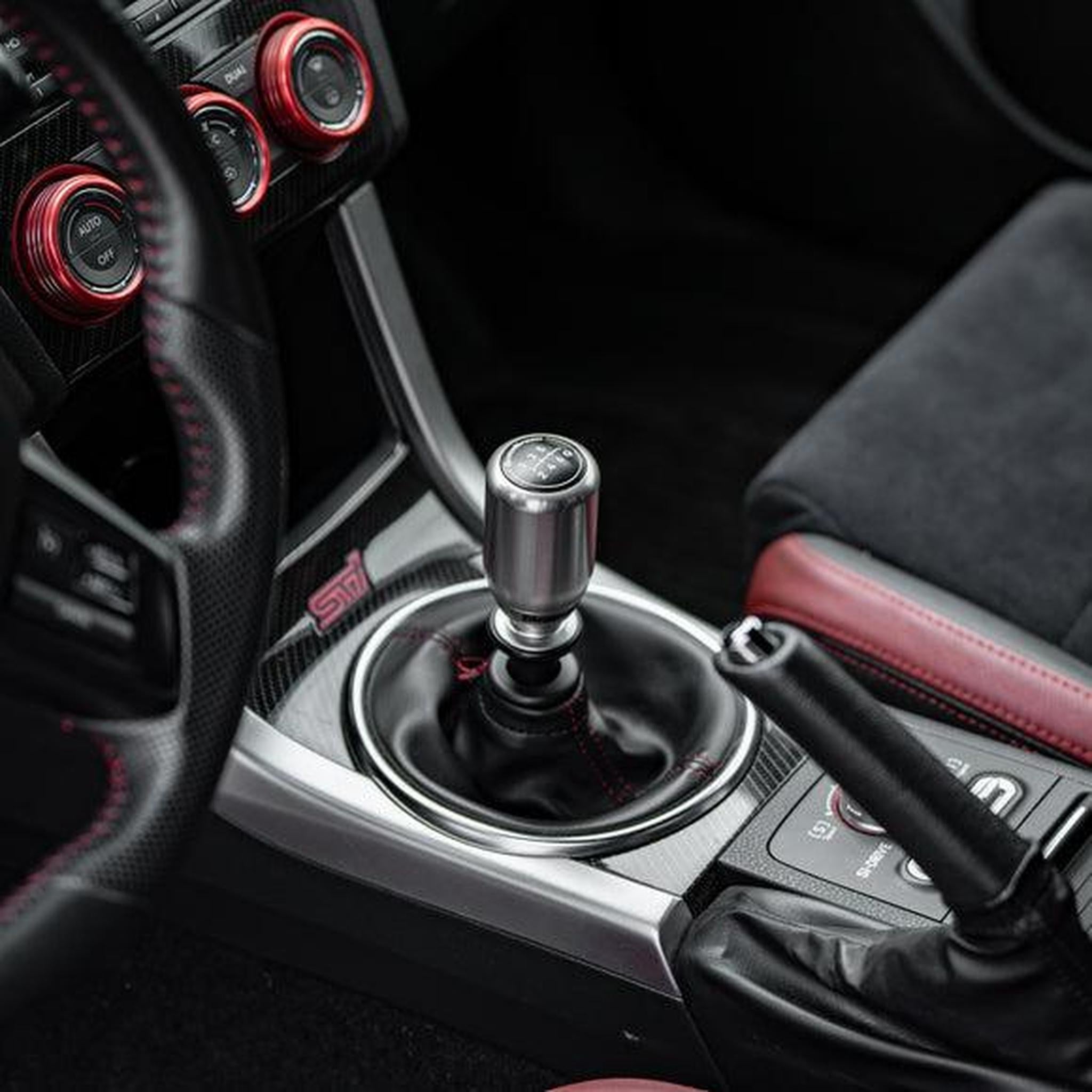 GrimmSpeed Swap-Top Weighted Piston Shift Knob Stainless Steel WRX / STI 2002-2026 | 1.1006.1.SS