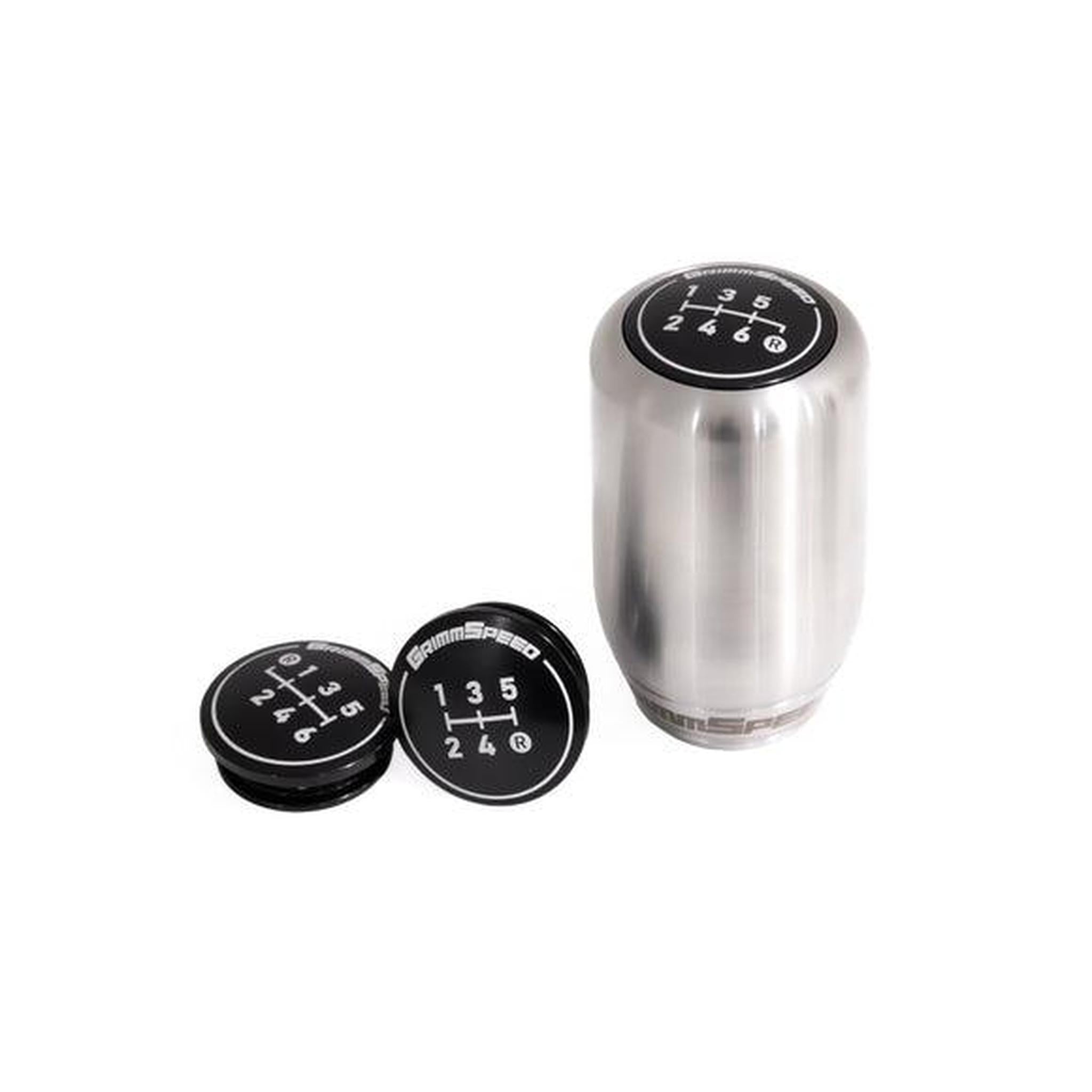 GrimmSpeed Swap-Top Weighted Piston Shift Knob Stainless Steel WRX / STI 2002-2026 | 1.1006.1.SS