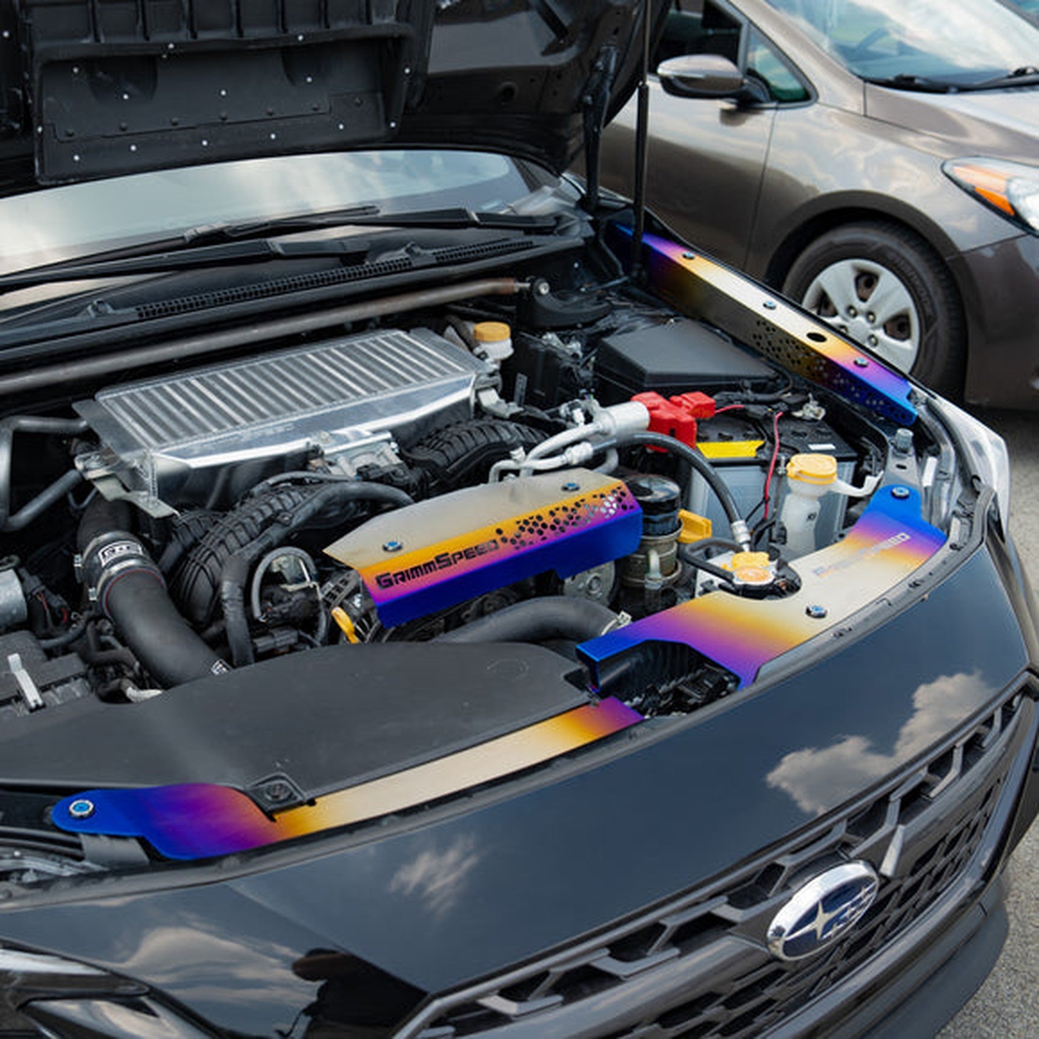 GrimmSpeed Titanium Fender Shrouds Subaru WRX 2022-2026 | 113095TI