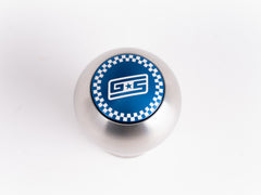 Grimmspeed Limited Drop Shift Knob Cap Kit - GS Checker - Blue | 1.1006.8BLU
