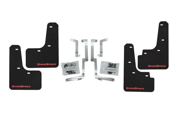 Grimmspeed Mudflap Kit Red Logo Subaru WRX 2022-2026 | GRM.1022.1.RED