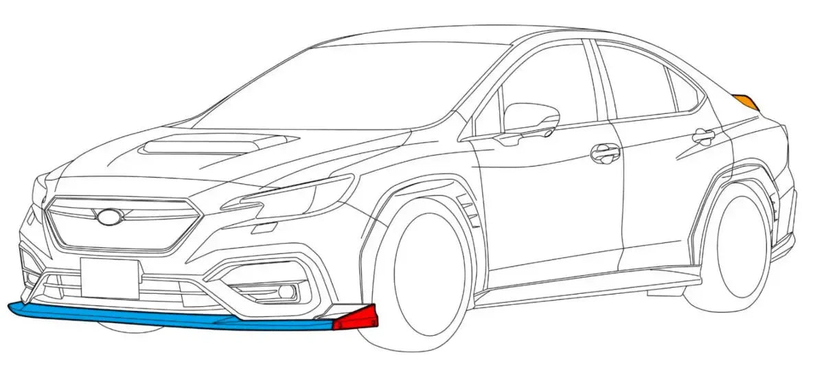 HKS Type S Front Lip Spoiler Subaru WRX 2022-2026 | 53004-AF004