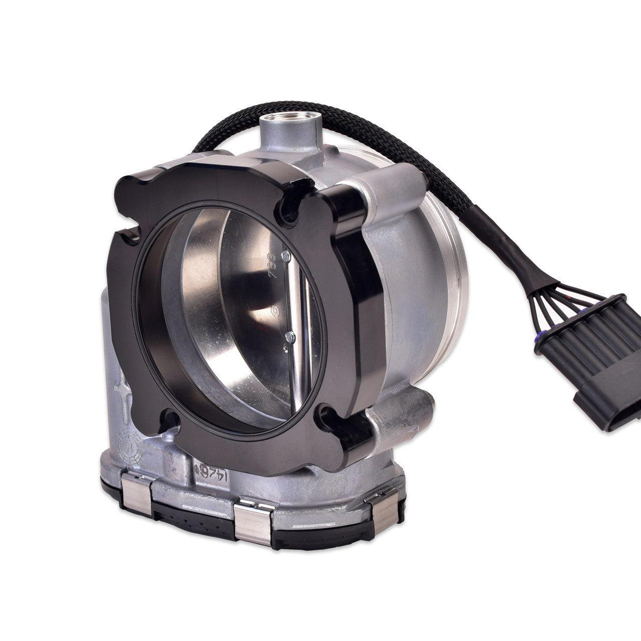 IAG Bosch 82mm Throttle Body & (Black) Adapter Package for Subaru STI Process West Intake Manifolds | IAG-AFD-2025BK