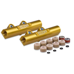 IAG Gold PTFE Flex Fuel System Kit w/ Aeromotive FPR, IAG Fuel Rails WRX 08-14 / STI 08-21 | IAG-AFD-2352GD
