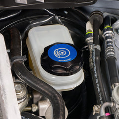 IAG Revolve Brake Fluid Reservoir Cap w/ Anodized Color Accent Silver WRX 02-26 / STI 04-21 / BRZ 13-26 | IAG-ACC-5302BKSL
