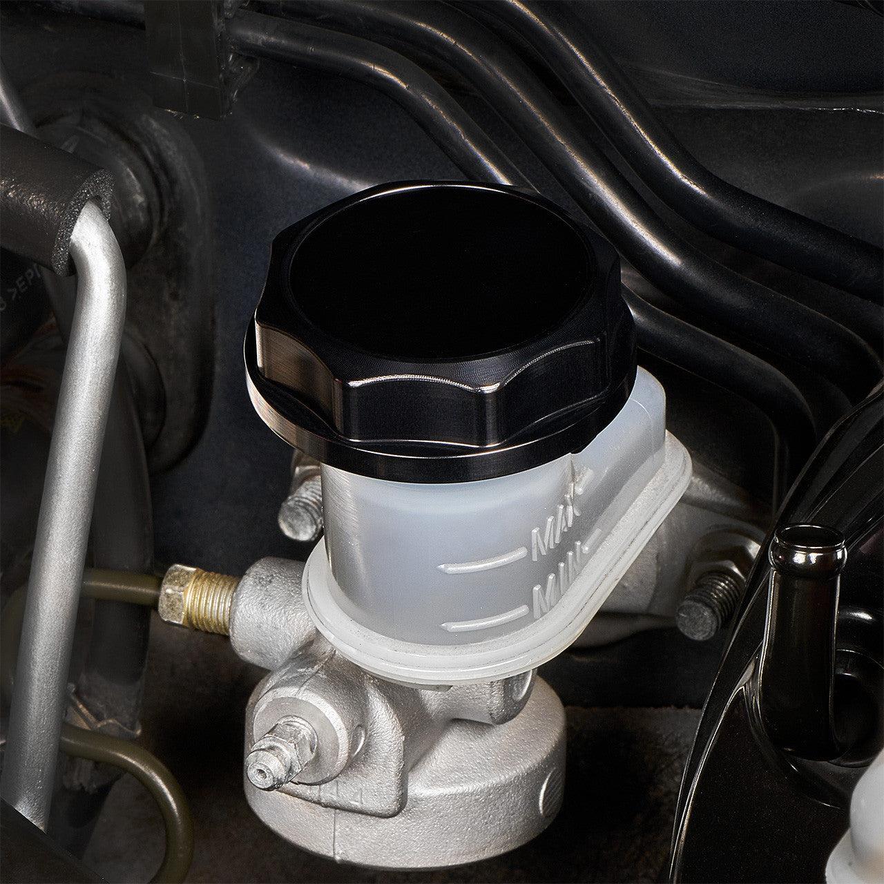 IAG Revolve Clutch Fluid Reservoir Cap w/ Anodized Color Accent Purple WRX 02-14 / STI 04-14 | IAG-ACC-5303BKPR