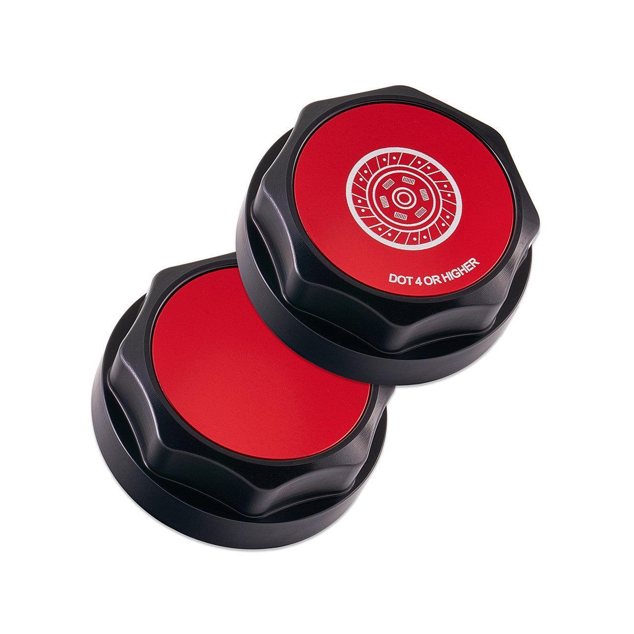 IAG Revolve Clutch Fluid Reservoir Cap w/ Anodized Color Accent Red Subaru BRZ 2013-2026 | IAG-ACC-5313BKRD