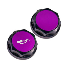IAG Revolve Engine Oil Fill Cap w/ Anodized Color Accent Purple WRX 02-26 / STI 04-21 / BRZ 13-26 | IAG-ACC-5301BKPR