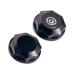 IAG Revolve Power Steering Reservoir Cap w/ Anodized Color Accent Blue WRX 08-14 / STI 08-21 / Legacy GT 05-09 | IAG-ACC-5307BKBL
