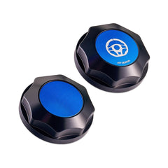 IAG Revolve Power Steering Reservoir Cap w/ Anodized Color Accent Blue WRX 08-14 / STI 08-21 / Legacy GT 05-09 | IAG-ACC-5307BKBL