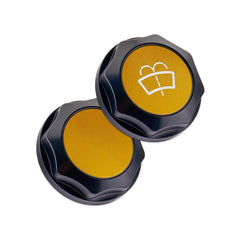 IAG Revolve Washer Fluid Reservoir Cap w/ Anodized Color Accent Gold Subaru WRX 22-26 / BRZ 13-26 | IAG-ACC-5310BKGD
