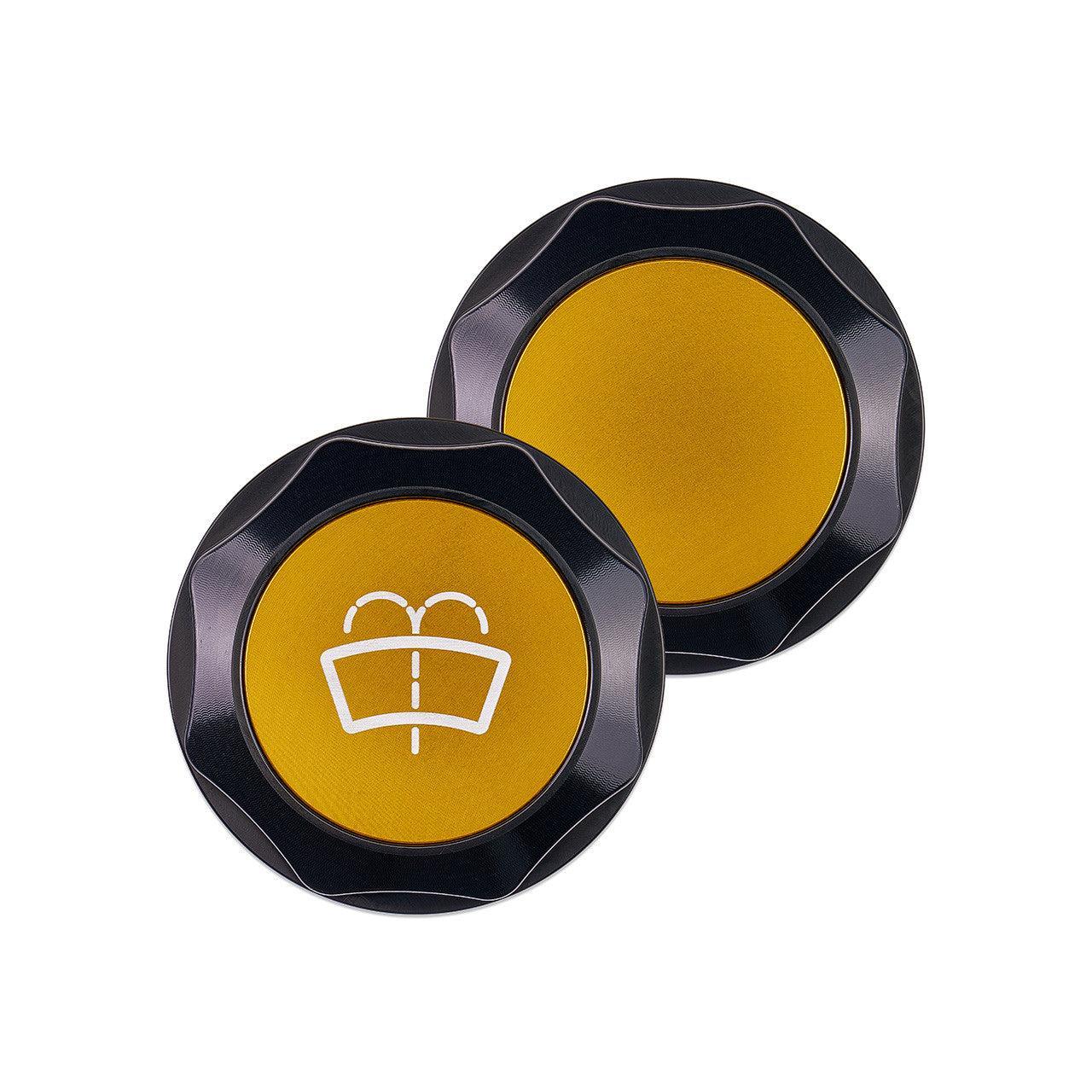 IAG Revolve Washer Fluid Reservoir Cap w/ Anodized Color Accent Gold WRX 02-21 / STI 04-21 | IAG-ACC-5305BKGD