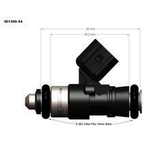 Injector Dynamics 1300cc Injectors for Proccess West Intake Subaru WRX 2015-2021 | 1300.34.14.14.4