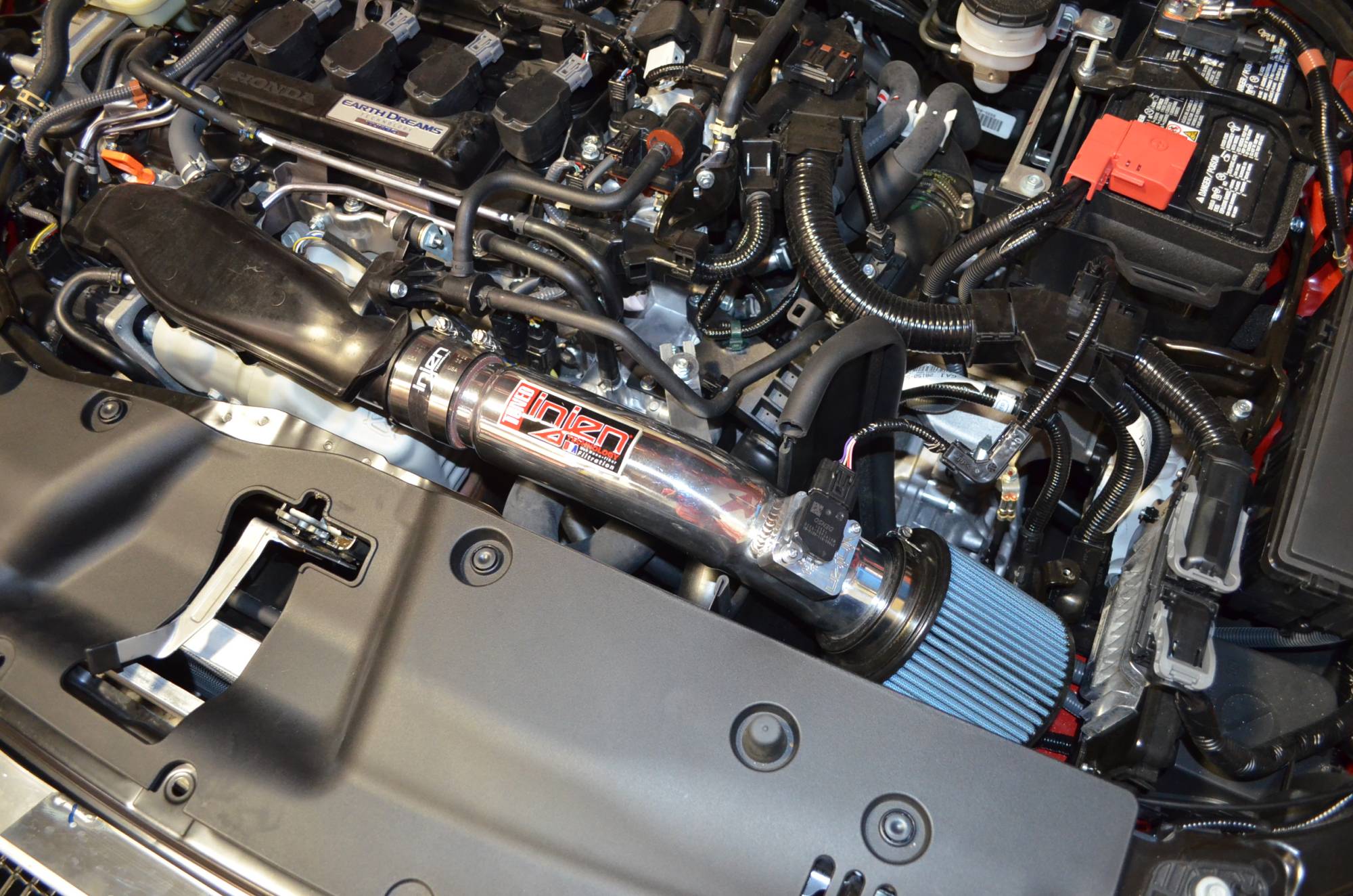 Injen Short Ram Intake Wrinkle Red Honda Civic Si 2017-2020 | SP1572WR