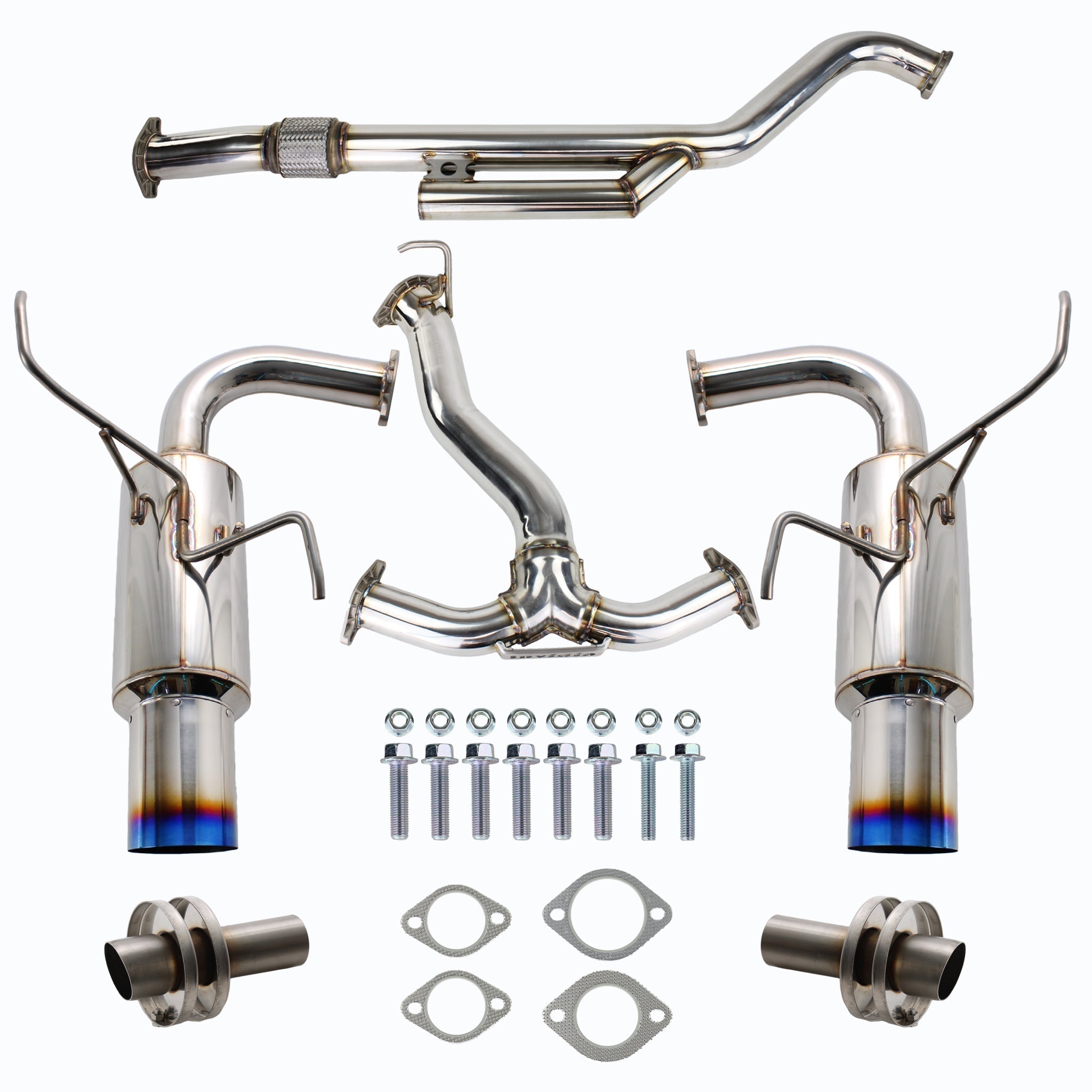 Invidia Dual N1 Titanium Burnt Tips Cat Back Exhaust Subaru WRX 2022-2026 | HS22WRXGTT