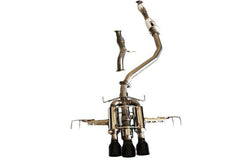 Invidia R400 Single Wall Black Tips Cat Back Exhaust Non Polished Honda Civic Type R 2022-2025 | HS22CTRFGM3SBL