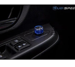 JDM Station Textured Mirror Trim Knob Blue Subaru WRX / STI 2015-2021 | JDMS-SUBMIR-BL